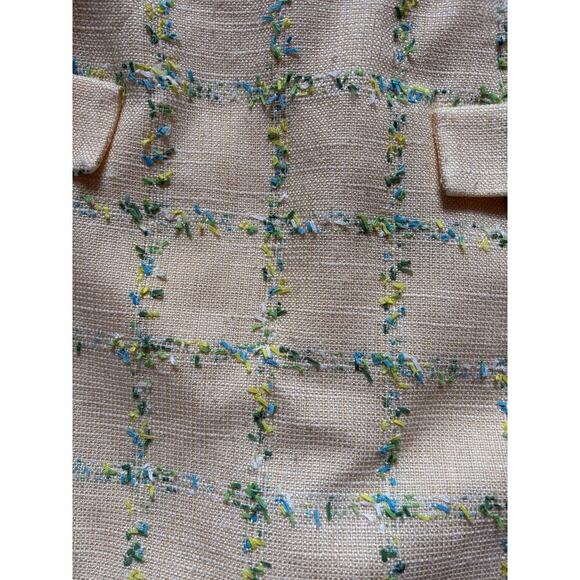 NWT Amanda Uprichard Bethany Tweed strapless yellow romper size extra large - Picture 9 of 11